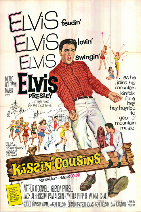 kissin' cousins 1964 one sheet poster folded